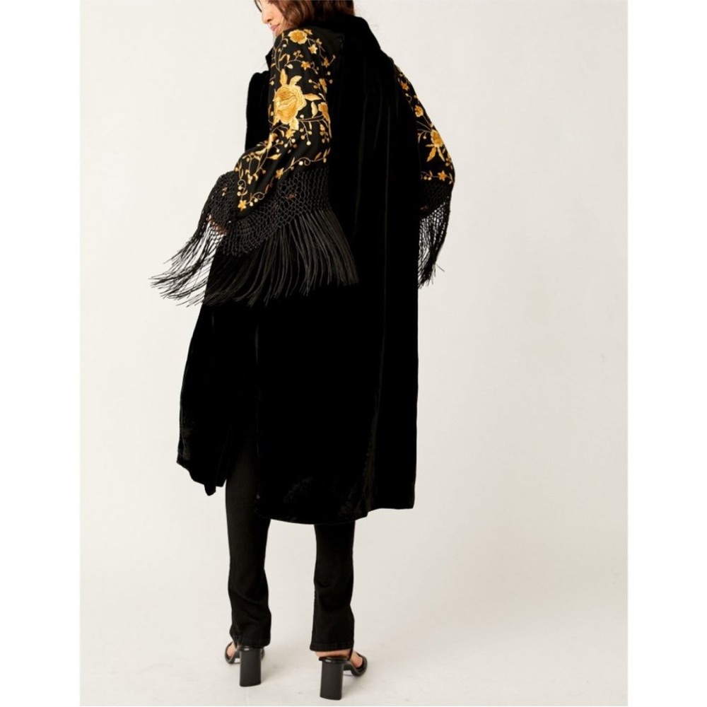 NWT FREE PEOPLE Bali Rosalina Duster / Black - Picture 3 of 6